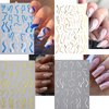 8 Sheets French Nail Art Sticker 3D Streak Line Nail Decals Reflective French Nail Art Supplies Geometric Lines Nail Art Stickers Wave Swirl Stripe Nail Decals Nail Supplies