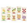 Children Inspire Design Nursery Decor, Fruits Counting Cards, Number Flash Cards 1-10, Kid's Decor, Eco-Friendly Print, Wall Letters And Numbers