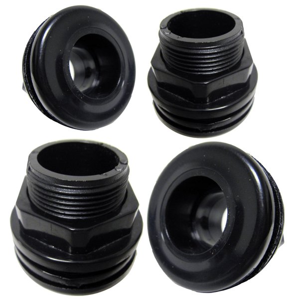 4 Pack - 3/4" Slip X Slip Bulkhead (AM Brand)