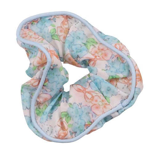3Pcs Elastic Scrunchies, Flower Printed Hair Ties Vintage Pastoral Style Ponytail Holder Floral Hair Rope Hair Bands Hair Accessories for Girls Women