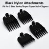 Professional Hair Clipper Attachment Combs Cutting Guides Guards #3170-400, 1/8", 1/4", 3/8", 1/2" Compatible with Most Wahl Standard Full Sized 5 Star Series Magic Clip Senior Hair Clippers (Black)