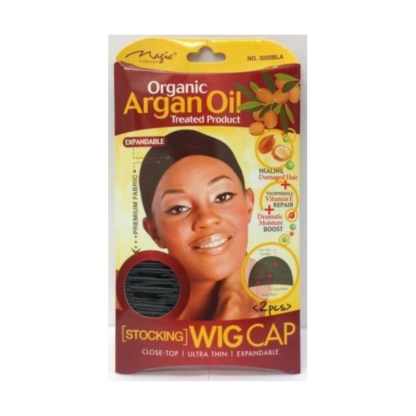 Magic Collection Stocking Wig Cap (2Pcs) Organic Argan Oil #3000BLA by Organic