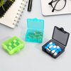 Opret Small Pill Box (3 Pcs), Square Pill Case Portable for Pocket Purse Travel Medicine Storage Container for Tablets Vitamin Fish Oils Earplug Case