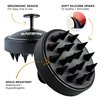 Blackwood For Men Scalp Massager - Healthy Hair Growth Stimulator Brush for Cleansing & Relaxing While Showering - Reduce Dandruff Flakes & Inflammation - Wet & Dry Hair Brush with Wide Tooth Comb