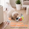 Milgeol Turbo Tail 3.0, Teazys Cat Toy Turbo Tail, Smart Remote Control Electric Interactive Cats Toy, Type-C Rechargeable Turbo Tail Mouse Cat Toy with Feathers (1pc Orange)