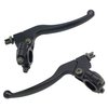 KAKO Clutch Brake Handle Lever Perch for Left Right 7/8" Black Universal Motorcycle Handlebar for Honda CR XL XR CRF XR80 XR100 CRF70 CRF50 CRF80 CRF100 CRF150 Pit Dirt Bike