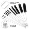 Kiemeu Metal Straw Cleaner Brush Set,Water Bottle Straw Brush Cleaner,Wire Pipe Cleaner Brush Set