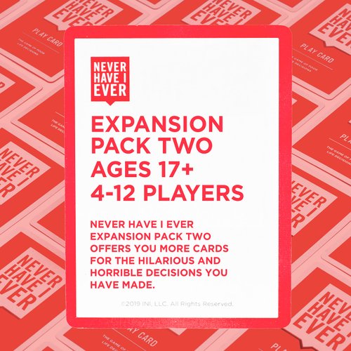 Never Have I Ever Expansion Pack Two Card Game Set | Fun Game Night Party Games for Adults | New Addition to The Classic Edition | for 4-12 Players | Ages 17 +