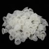 Tattoo Ink Cups 100pcs Disposable Silicone Permanent Makeup Pigment Clear Holder Container Cap Tattoo Accessory Tattoo Caps Microblading Pigment Cups(S)