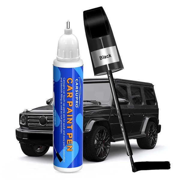 Carsupro Touch Up Paint for Cars Car Paint Scratch Repair Color Accurate Quick Fix and Convenient Operation（Black）