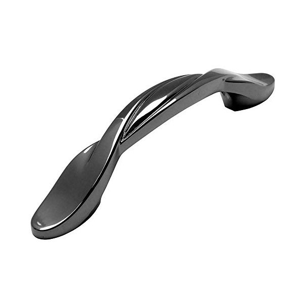 Cosmas 10 Pack 9009BN Black Nickel Twist Cabinet Hardware Handle Pull - 3" Hole Centers