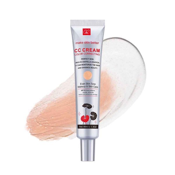 Color Correcting CC Cream with SPF 25, Coverage Lightweight Foundation, Hydrating Serum, Even Skin Tone Makeup and Skin Care, Boost Radiance, Refine Skin Texture, Avoid Sun Damage (LightLight, 1PCS)