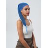 KAYDE Long Hair Sleeve Cap for Natural Hair, Extensions, Breathable, Stretchable, fitted, Hairwrap, hairband, light, BLUE