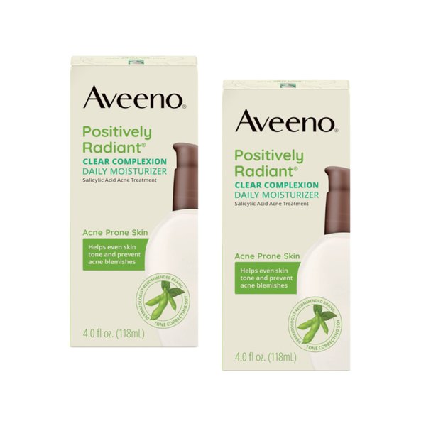 AVEENO Active Naturals Clear Complexion Daily Moisturizer 4 oz (2 Pack)#
