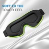 WAOAW Sleep Mask, Eye Mask for Sleep, Silk Eye Sleeping Masks for Both Women and Men, 3D Weighted Eye Cover Sleeping Mask, Blackout Blindfold of Eyemask (Neon Green)