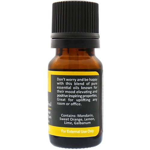 Plantlife Happy Aromatherapy Essential Oil Blend - Straight from The Plant 100% Pure Therapeutic Grade - No Additives or Fillers - Made in California 10 ml