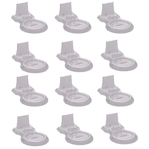 ROORUZ Tea Cup & Saucer Stands, Acrylic, Clear, Dozen