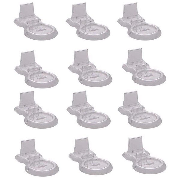 ROORUZ Tea Cup & Saucer Stands, Acrylic, Clear, Dozen
