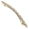 Camila Paris GA266 4.25 Inch Skinny Hair Barrette Clip Gold with Multiple Rounds Swarovski Crystals Stones, French Hair Accessories for Women, Handmade. Styling Girls Hair Ornaments. Made in France