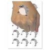 Round Chubby Spotted Seal Floating Temporary Tattoo Water Resistant Fake Body Art Set Collection - 15 2" Tattoos (1 Sheet)