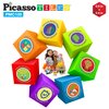 PicassoTiles 0.5” Pixel Magnetic Puzzle Cube 100 Piece Mix & Match Cubes Sensory Toys STEAM Education Learning Building Block Magnets Children Construction Toy Set Stacking Magnet Creative Kit PMC100