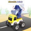 Cars Toy for 18m+ Years Old - Baby Toy Cars for Toddlers Push and Go Friction Powered Construction Truck Toys Plastic Action Vehicle Excavator Toy with Playmat Storage Bag for Kids Boys Birthday Gifts