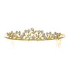 SAMKY Gold Bridal Tiara Crown with Rhinestone Wedding Headpiece Bride's Crystal Hair Accessories for Woman