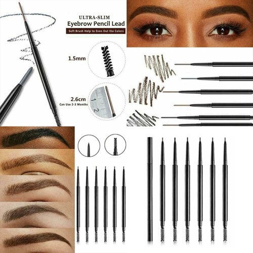 Magik 2-4 Pack Eyebrow Pencil Waterproof Smudge-proof Eyebrow Brush Microblading (Temperament Brown, 2 Pack)