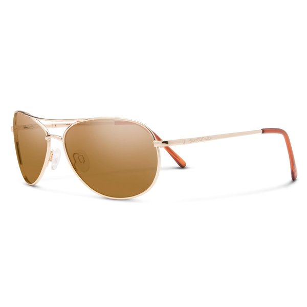 Suncloud Patrol - Polarized Sunglasses - for Men & Women - Gold + Polarized Brown Lenses