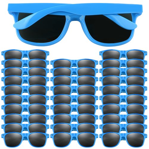 FEPITO 30 Pieces Bulk Party Sunglasses for Birthday Party supplies Treat Bag Fillers for Beach Pool Party Toys, Blue
