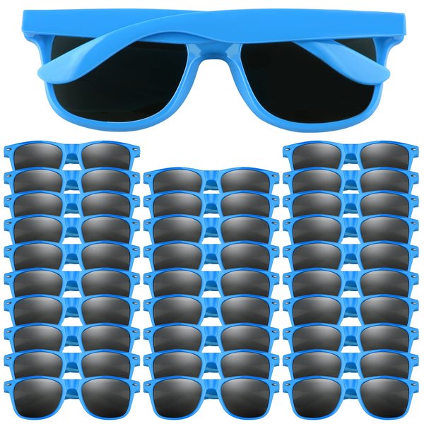 FEPITO 30 Pieces Bulk Party Sunglasses for Birthday Party supplies Treat Bag Fillers for Beach Pool Party Toys, Blue