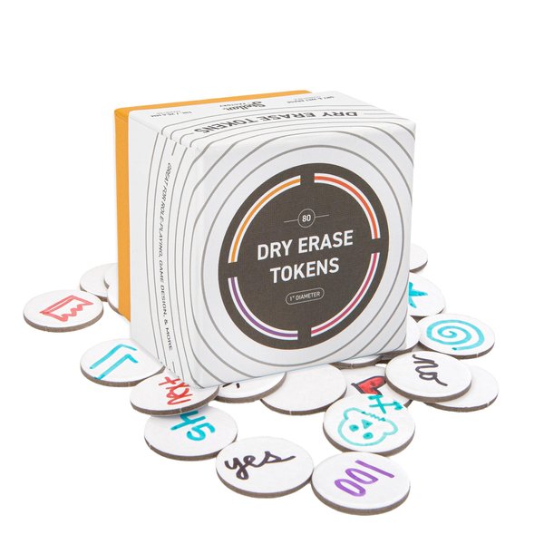 Stellar Factory: Dry Erase Tokens: Reusable for DIY, Game Design, and RPGs (80 PCS)