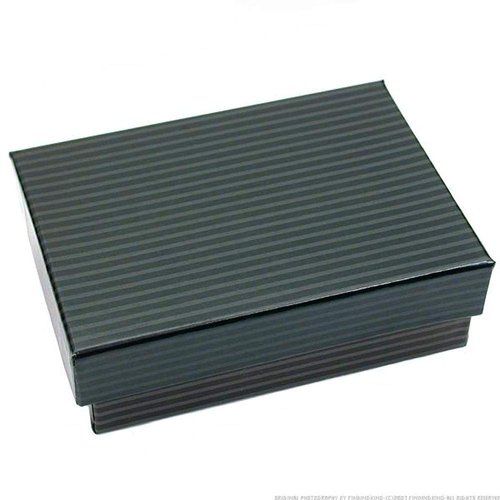 100 Black Stripe Cotton Filled Jewelry Gift Box 3 1/4"
