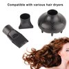 Hair Diffuser for Curly Hair,Universal Hair Diffuser Adaptable for Blow Dryers, Hair Dryer Diffuser Nozzle Set Plastic Hair Dryer Attachment Dryer Nozzle Comb 3Pcs/Set