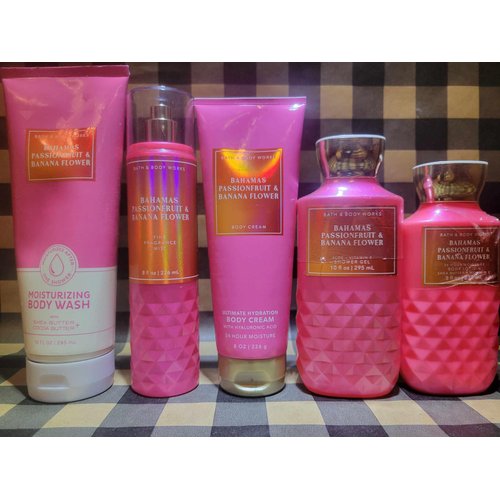 Generic 5 BAHAMAS PASSIONFRUIT BANANA FLOWER Mist Cream Bath Gel Body lotion Wash