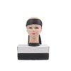 AllMatchWigs 2pcs Edge control soft satin headband 2.4inch width hair wrap bands 20 color choice (black)