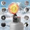 Buyplus Propane Heater 15,000BTU, Portable Outdoor Propane Heater with 3 Adjustable Modes & Safety Shut-off Valve, Single Tank Top Tent Heaters for Camping, Fishing, Outdoor Use, Silver