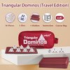 Smilejoy Triangle Domino,Triangular Domino Tiles with Brass Spinners Tabletop Game for Kids Ages 7 and Up, 56 Domino Pieces, Classical Board Game, mathing Skill Trainning (2-4 Players)