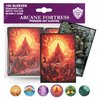 Arcane Fortress MTG Card Sleeves – 100 Count | Ultra-Durable Matte Art Card Sleeves for Intense Shuffling | Premium Fit for Magic: The Gathering Cards | Standard Size Wear-Resistant MTG Sleeve - Red