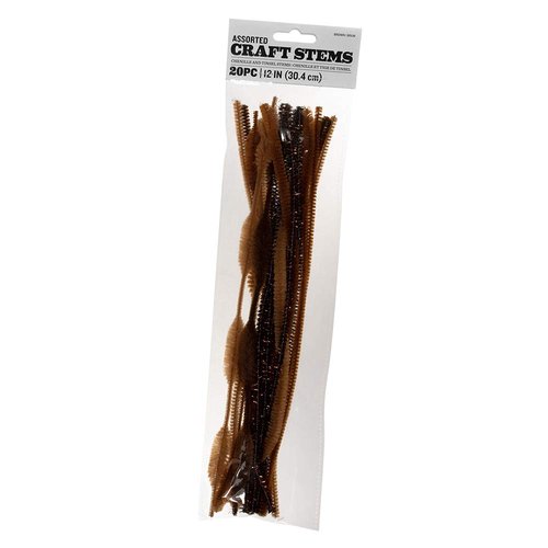 West Coast Paracord Chenille Stems 20 Pack – Pipe Cleaners – Assorted Colors and Styles – DIY Arts and Crafts – Stem Widths: 6, 9, and 15 Millimeters – Classroom Projects – Flexible and Reusable
