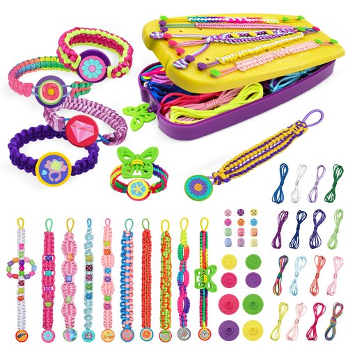 civan Friendship Bracelet Making Kit, Crafts For Kid Girls Toys Ages 8-13, String Bracelet Maker Tool With Beads, Kids Jewelry-Making Kit Christmas Birthday Gift For Girls 6 7 8 9 10 11 12 13