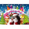 XCKALI Christmas Backdrop Christmas Village Backdrop Winter Christmas Happy New Year Family Holiday Party Decoration Xmas Baby Shower Party Supplies 8x6FT