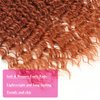 New Faux Locs Crochet Hair With Long Deep Curly Ends 24 Inch 8 Packs Ginger Color Ombre Goddess Soft Locs Synthetic Braids Prelooped Dreadlock Hair Extensions (24inch, 350#)