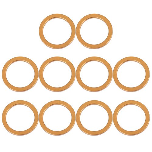 F FIERCE CYCLE 10pcs 30mm ID 40mm OD Motorcycle Exhaust Muffler Pipe Gasket Copper Tone for Honda CG125