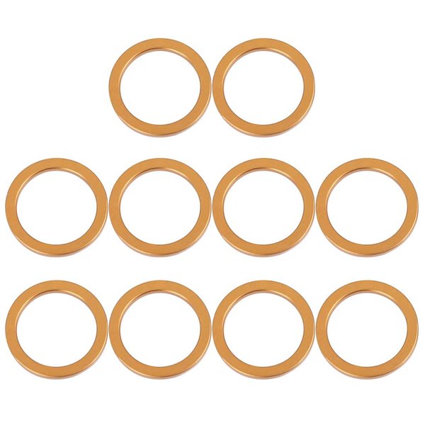 F FIERCE CYCLE 10pcs 30mm ID 40mm OD Motorcycle Exhaust Muffler Pipe Gasket Copper Tone for Honda CG125
