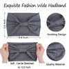 XTREND Wide Headbands For Women Non Slip Fashion Stretch Headband Boho Head Bands Women's Hair Band Turban Sports Hairband Girls Accessories 6 Pcs（Black, Dark gray, Navy blue, Red, White, Light gray）