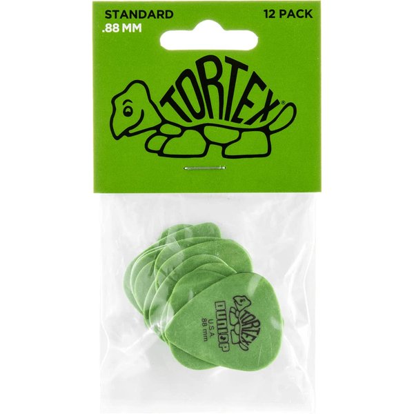 JIM DUNLOP Standard .88mm Green Guitar Pick, 12 Pack