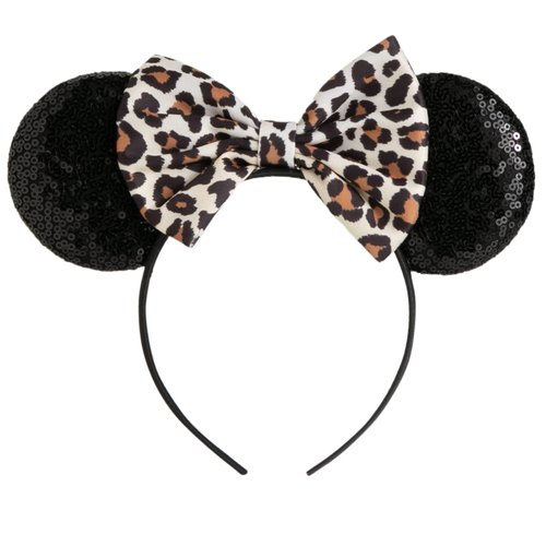 CHuangQi Mouse Ears Headband with Shiny Bow, Double-sided Sequins Glitter Hair Band, for Birthday Party Celebration & Event (XC35)