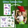 Sixberry Glitter Football Temporary Tattoos for Kids, 20 Sheets Soccers Ball Tattoo Stickers for Boys Girls Birthday Party Favors, School Activity Sports Games Teams Decorations Goodie Bags Stuffers