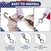 BMFTRRI Flag Pole Kit 80Ft x 1/4" Diameter Halyard With 4 Pcs Zinc Alloy Swivel Snap Hooks Clips - Outdoor Flagpole Hardware Accessories, Camping Rope, Clothesline, Dog Leash, Swing (White)